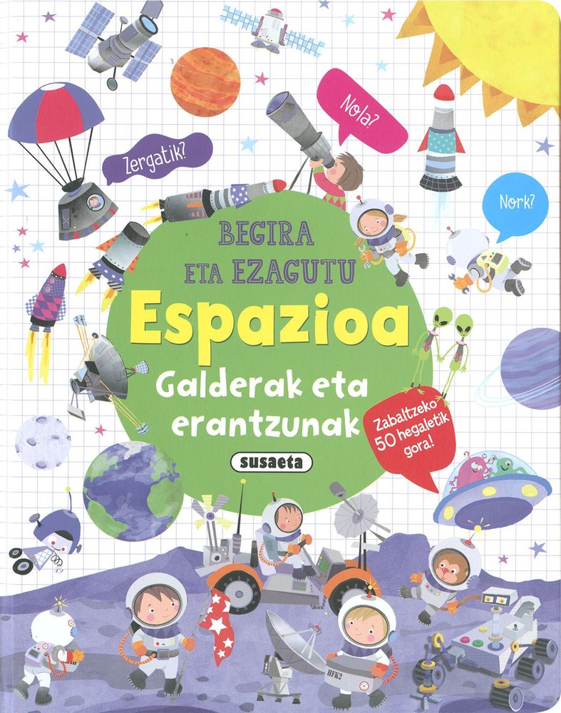 ESPAZIOA GALDERAK ETA ERANTZUNAK, de EDICIONES, SUSAETA | portada del libro
