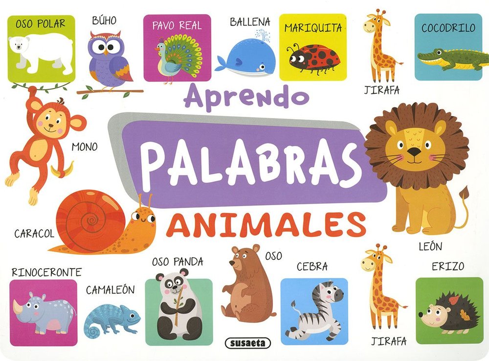 APRENDO PALABRAS. ANIMALES, de SUSAETA EDICIONES | portada del libro
