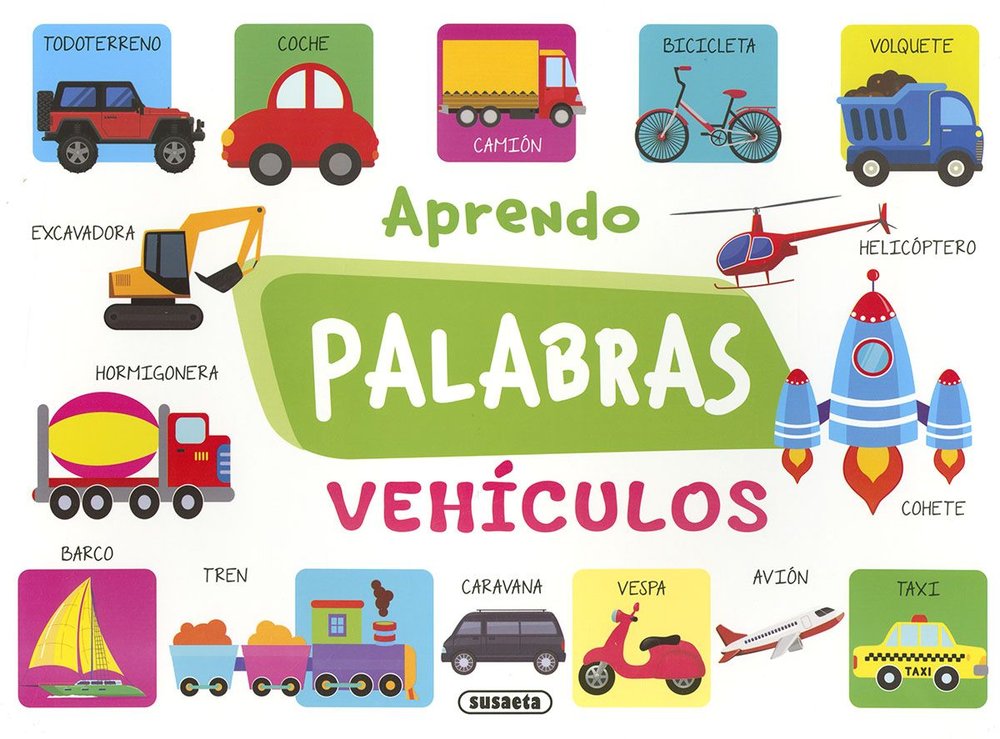 APRENDO PALABRAS. VEHICULOS, de SUSAETA EDICIONES | portada del libro
