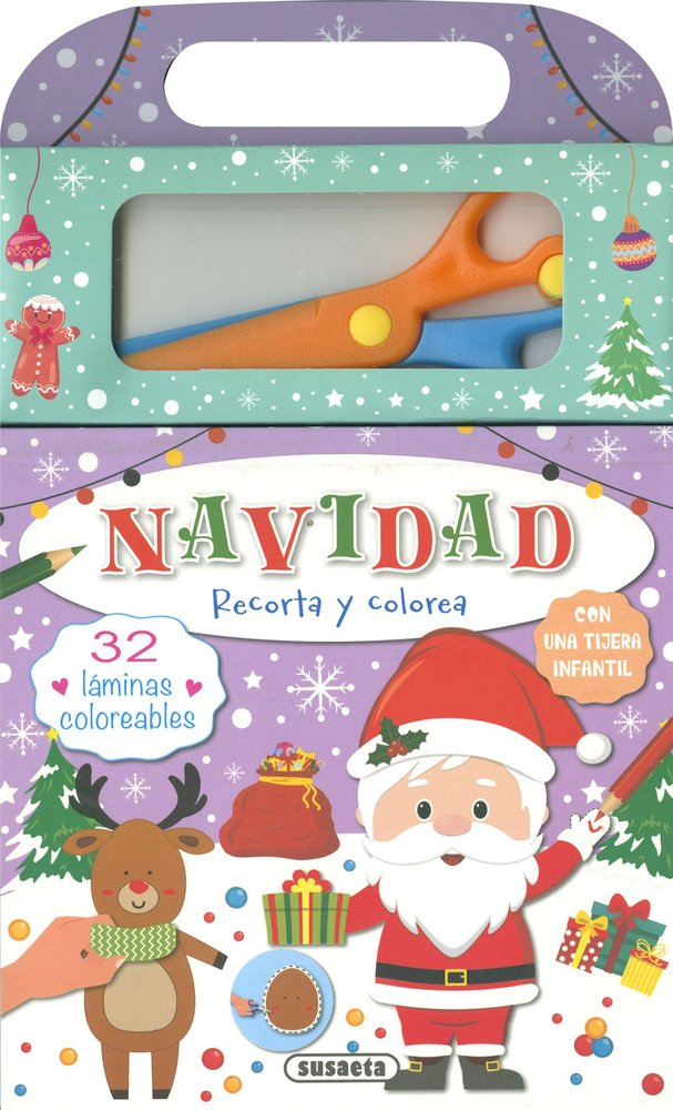 NAVIDAD - RECORTA Y COLOREA, de SUSAETA EDICIONES | portada del libro