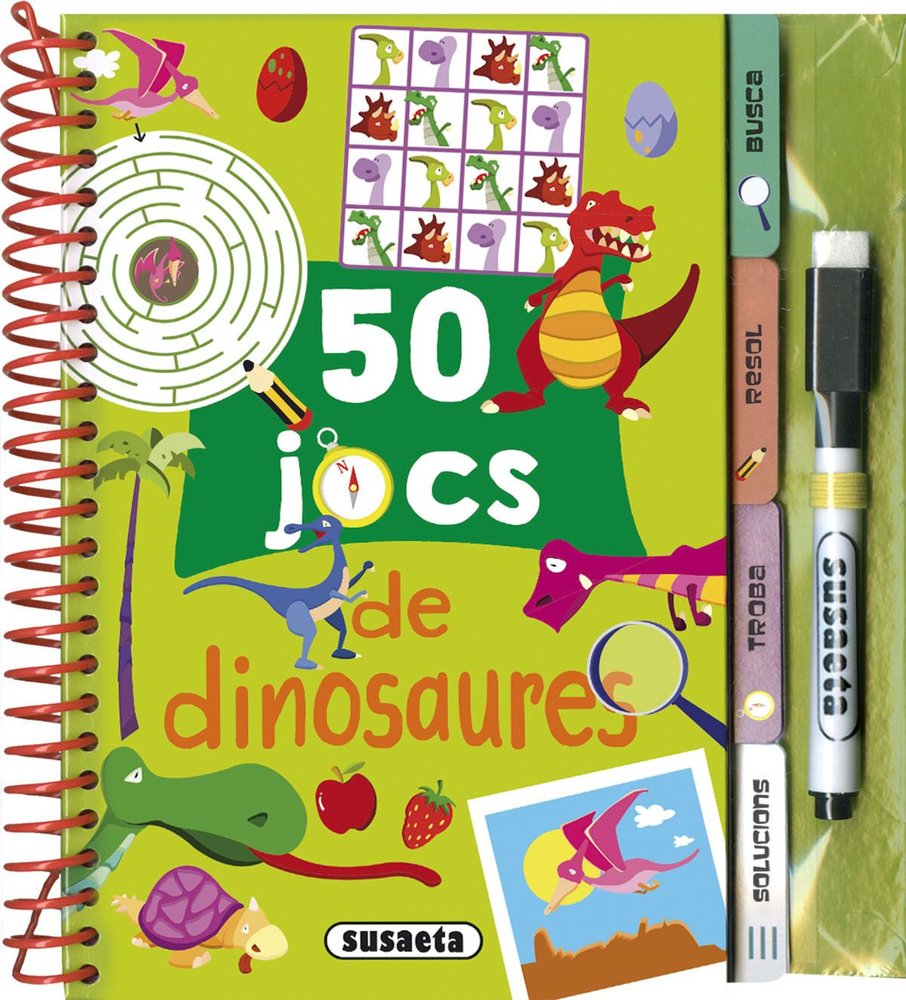 50 JOCS DE DINOSAURES, de DIBUJATOR | portada del libro