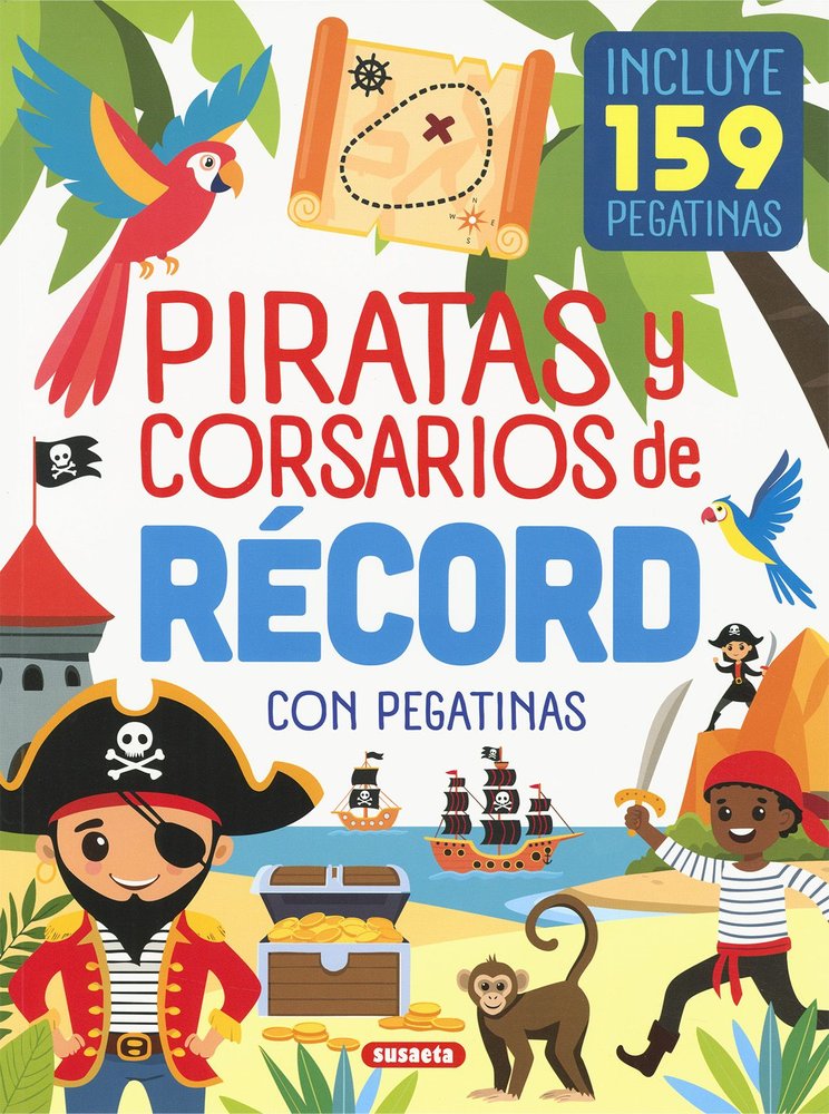 PIRATAS DE RECORD CON PEGATINAS, de  | portada del libro