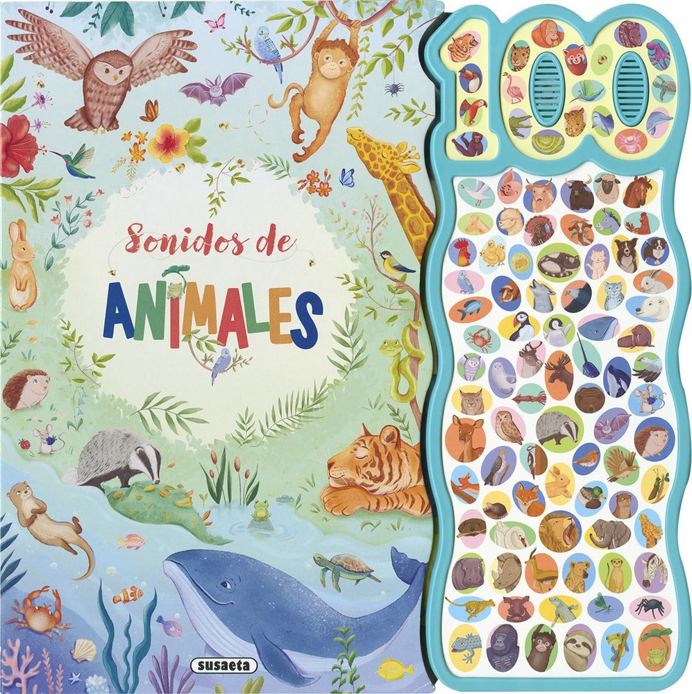 100 SONIDOS DE ANIMALES, de SUSAETA EDICIONES, | portada del libro