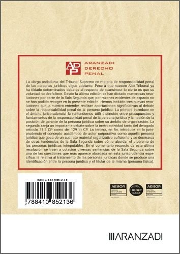 EL TRIBUNAL SUPREMO ANTE LA RESPONSABILIDAD PENAL DE LAS PERSONAS JURIDICAS, de GOMEZ-JARA DIEZ, CARLOS | portada del libro