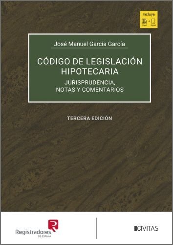 CODIGO DE LEGISLACION HIPOTECARIA 3ª EDICION TOMOS I II, de JOSE MANUEL GARCIA GARCIA | portada del libro