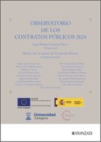 OBSERVATORIO DE LOS CONTRATOS PUBLICOS 2024, de José María Gimeno Feliu | portada del libro