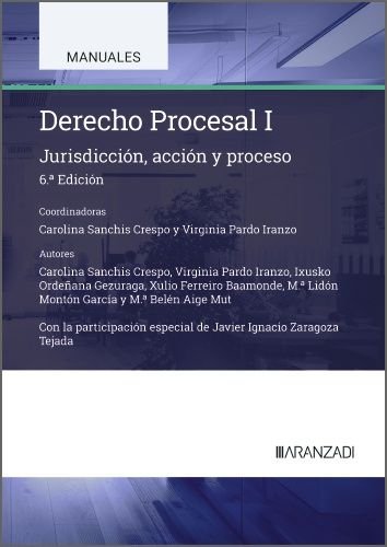 DERECHO PROCESAL I, de CAROLINA SANCHIS CRESPO | portada del libro