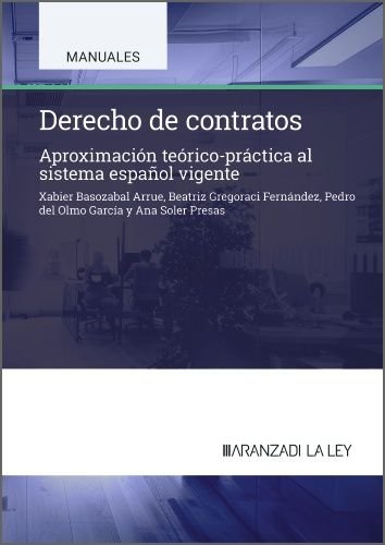 DERECHO DE CONTRATOS, de XABIER BASOZABAL ARRUE | portada del libro