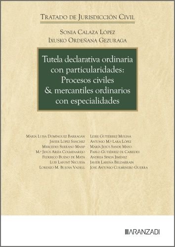 TUTELA DECLARATIVA ORDINARIA CON PARTICULARIDADES: PROCESOS CIVILES, de 68 | portada del libro