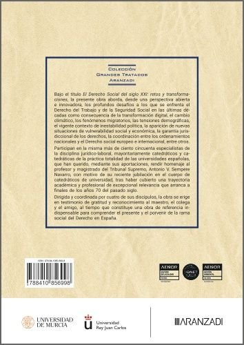 El Derecho Social del siglo XXI: retos y transformaciones, de FAUSTINO CAVAS MARTINEZ | portada del libro