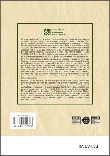 LA RESPONSABILIDAD CONCURSAL POR EL DEFICIT, de PEDRO PRENDES CARRIL | portada del libro