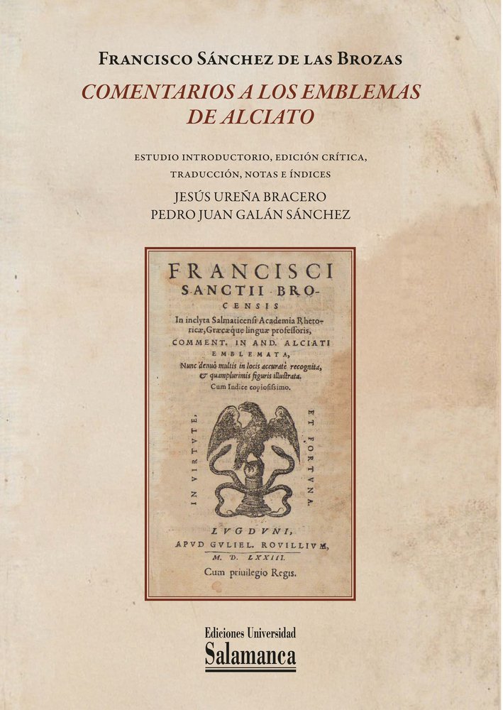 COMENTARIOS A LOS EMBLEMAS DE ALCIATO, de SANCHEZ DE LAS BROZAS, FRANCISCO | portada del libro