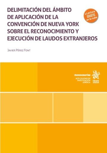 DELIMITACION DEL AMBITO DE APLICACION DE LA CONVENCION, de PEREZ FONT | portada del libro