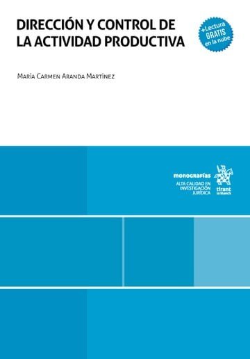 DIRECCION Y CONTROL DE LA ACTIVIDAD PRODUCTIVA, de ARANDA MARTINEZ | portada del libro