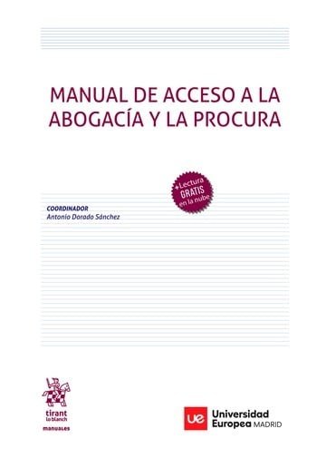 MANUAL DE ACCESO A LA ABOGACIA Y LA PROCURA, de DORADO SANCHEZ | portada del libro