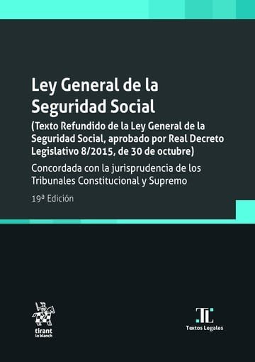 LEY GENERAL DE LA SEGURIDAD SOCIAL, de VV | portada del libro