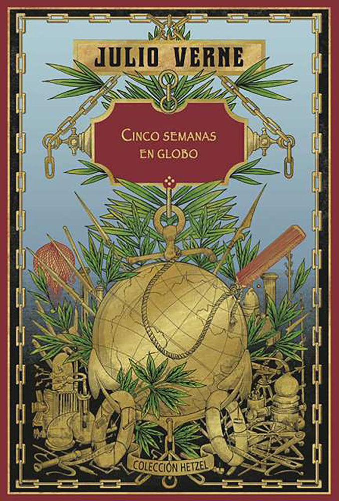 CINCO SEMANAS EN GLOBO, de VERNE | portada del libro
