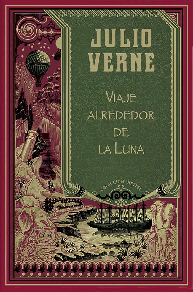 VIAJE ALREDEDOR DE LA LUNA (HETZEL), de VERNE | portada del libro