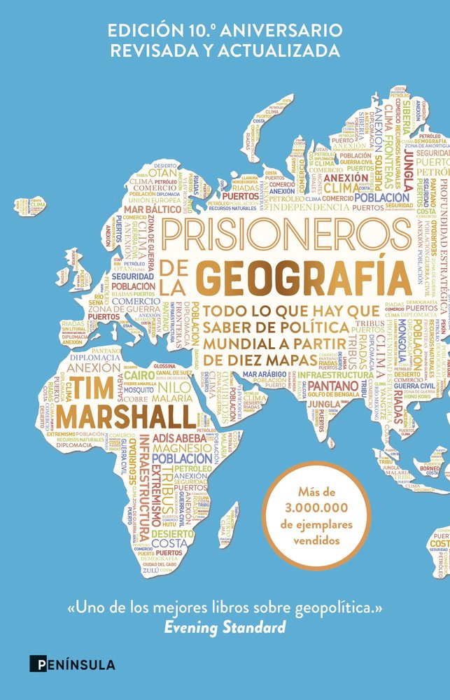PRISIONEROS DE LA GEOGRAFIA NUEVA EDICION REVISADA Y AMPLIAD, de TIM MARSHALL | portada del libro