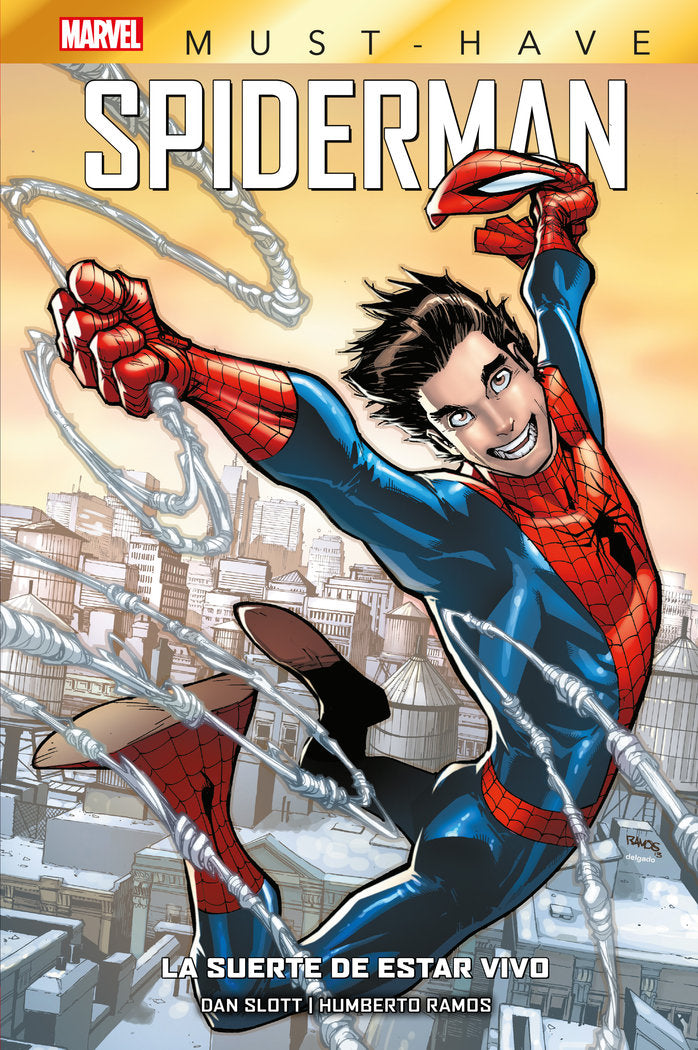 Marvel must have spiderman: la suerte de estar vivo, de DAN SLOTT | portada del libro