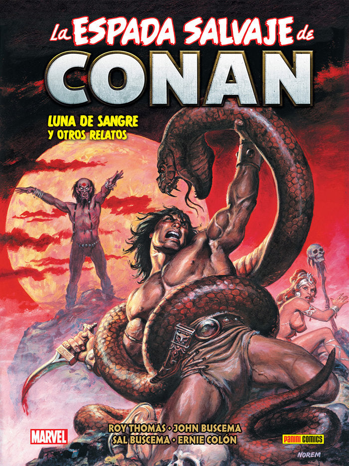 BIB CONAN V1 14 LUNA DE SANGRE Y OTROS R, de ROY THOMAS, SAL BUSCEMA, JOHN BUSCEMA, E | portada del libro