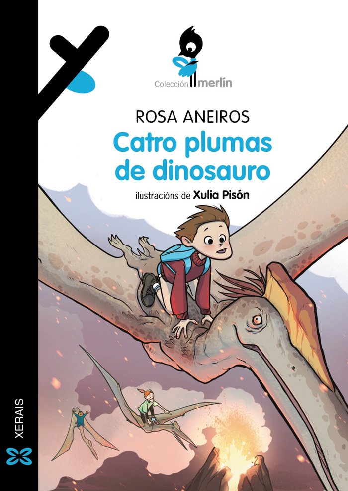 Catro plumas de dinosauro, de ANEIROS, ROSA | portada del libro