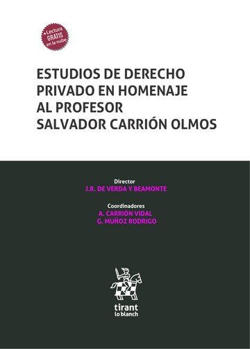 ESTUDIOS DE DERECHO PRIVADO EN HOMENAJE AL PROFESOR SALVADO, de JOSE RAMON DE VERDA Y BEARMONTTE | portada del libro