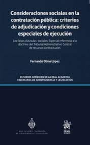 CONSIDERACIONES SOCIALES EN LA CONRATACION PUBLICA, de OLMO LOPEZ | portada del libro