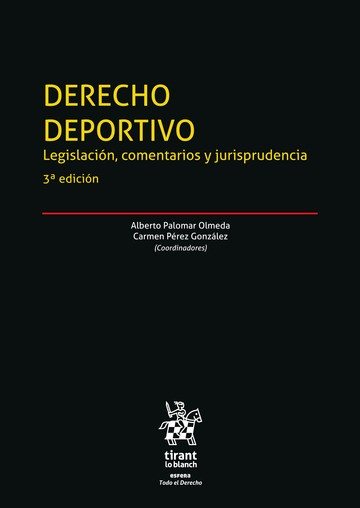 DERECHO DEPORTIVO 3ª ED | portada del libro