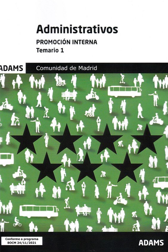 ADMINISTRATIVOS (COMUNIDAD DE MADRID) ( PROMOCION INTERNA) - TEMARIO 1 | portada del libro