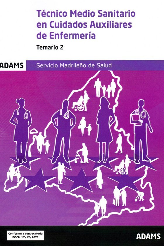 TECNICO MEDIO SANITARIO EN CUIDADOS AUXILIARES DE ENFERMERIA - TEMARIO 2 | portada del libro
