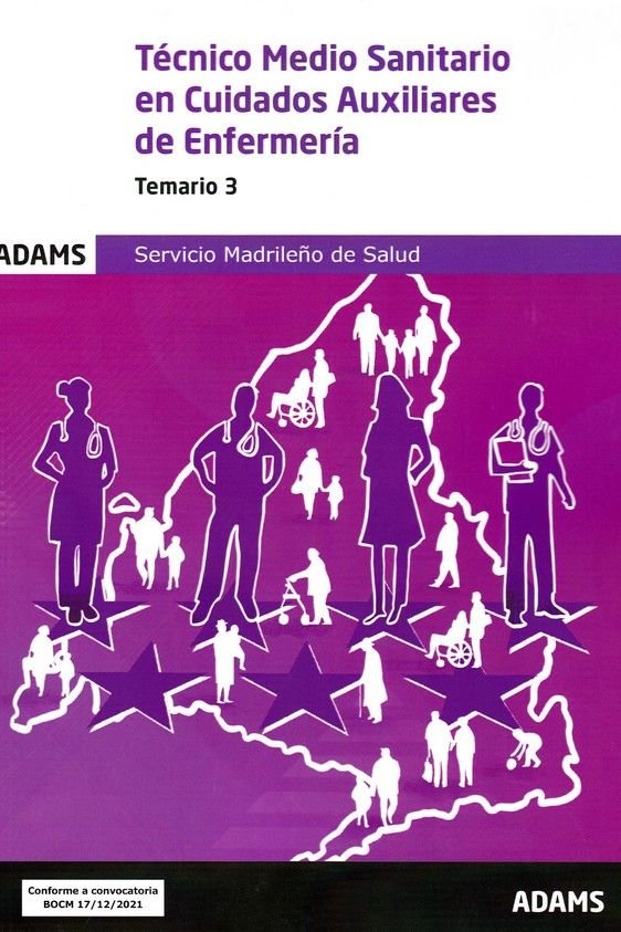 TECNICO MEDIO SANITARIO EN CUIDADOS AUXILIARES DE ENFERMERIA - TEMARIO 3 | portada del libro