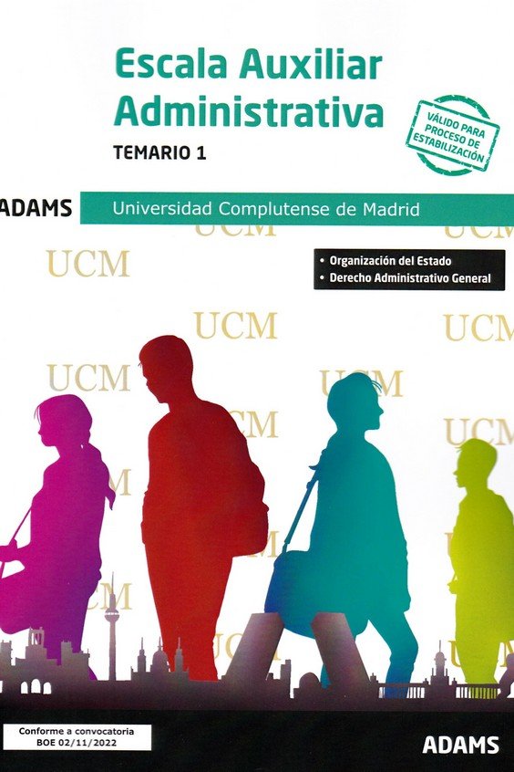 ESCALA AUXILIAR ADMINISTRATIVA - TEMARIO 1 | portada del libro