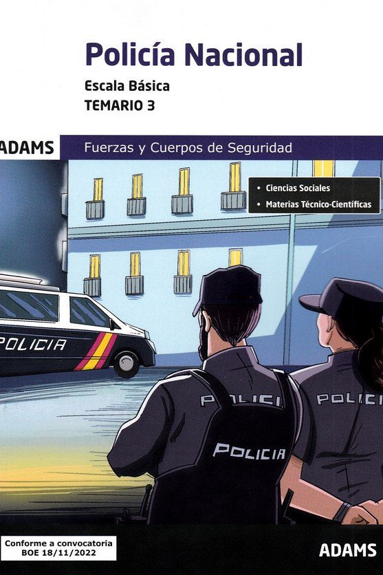 POLICIA NACIONAL ( ESCALA BASICA) - TEMARIO 3 | portada del libro