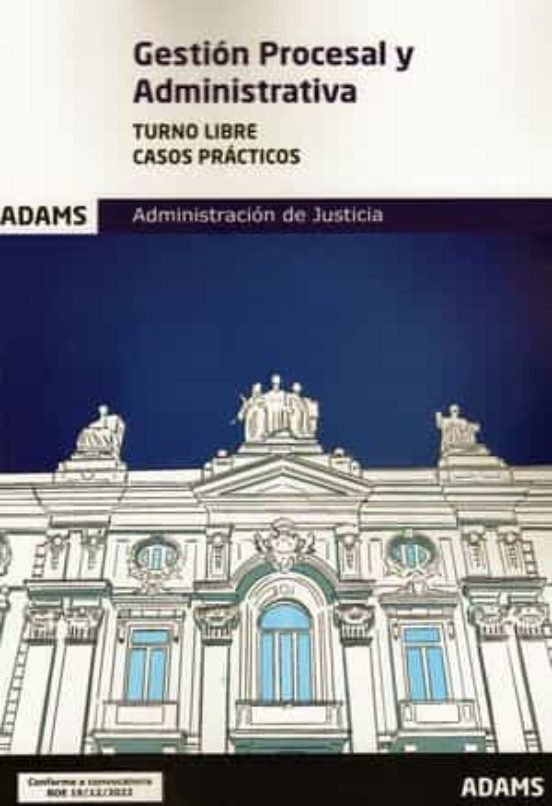 CASOS PRACTICOS GESTION PROCESAL Y ADMINIST.2022 T.LIBRE, de AA.VV. | portada del libro