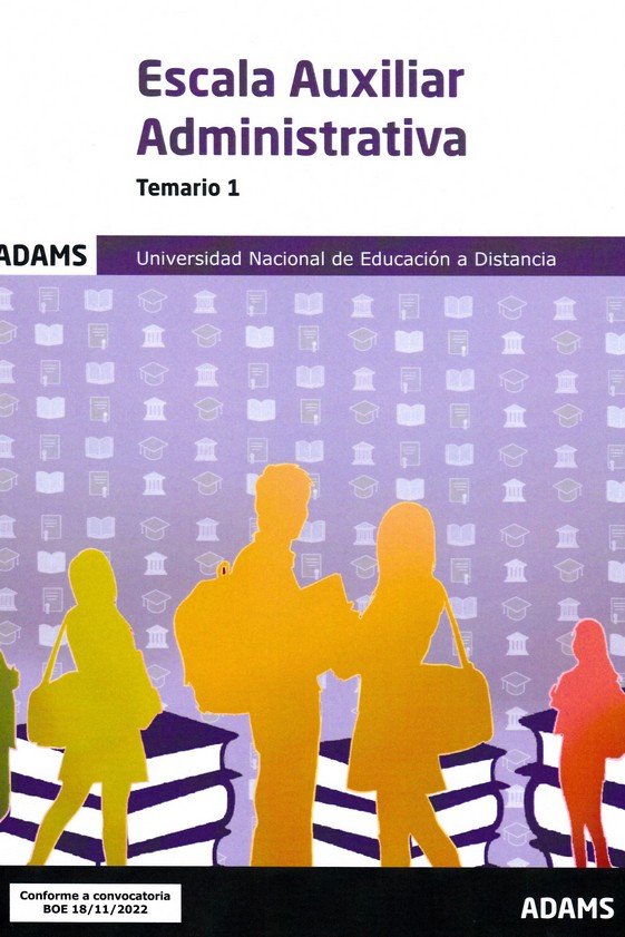 ESCALA AUXILIAR ADMINISTRATIVA ( UNED) - TEMARIO 1 | portada del libro