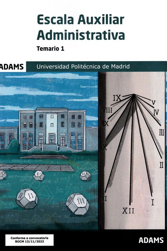ESCALA AUXILIAR ADMINISTRATIVA - TEMARIO 1 | portada del libro