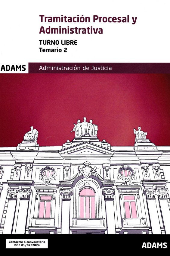 TRAMITACION PROCESAL Y ADMINISTRATIVA ( TURNO LIBRE) - TEMARIO 2 | portada del libro