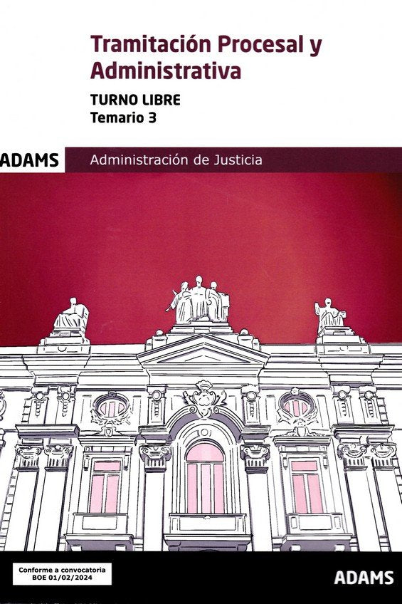 TRAMITACION PROCESAL Y ADMINISTRATIVA ( TURNO LIBRE) - TEMARIO 3 | portada del libro