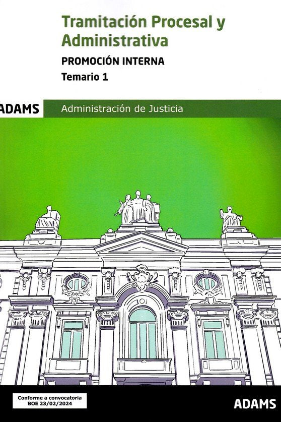 TRAMITACION PROCESAL Y ADMINISTRATIVA ( PROMOCION INTERNA) - TEMARIO 1 | portada del libro