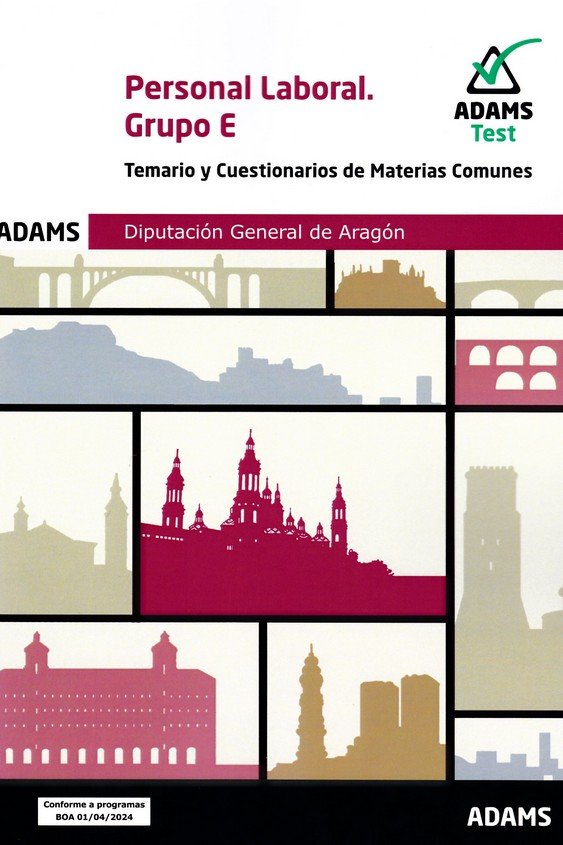 PERSONAL LABORAL. GRUPO E - TEMARIO Y CUESTIONARIOS DE MATERIAS COMUNES | portada del libro
