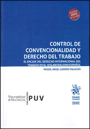 Control de convencionalidad y derecho del trabajo, de GARRIDO PALACIOS, MIGUEL ANGEL | portada del libro