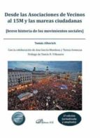 Desde las Asociaciones de Vecinos al 15M y las mareas ciudadanas, de Tomás Alberich Nistal | portada del libro