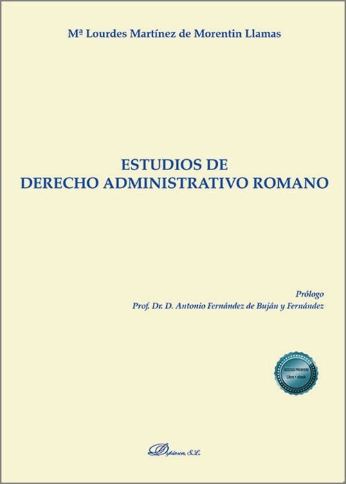 Estudios de derecho administrativo romano, de MARTINEZ DE MORENTIN LLAMAS | portada del libro