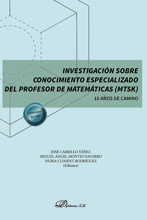 INVESTIGACION SOBRE CONOCIMIENTO ESPECIALIZADO DEL PROFESOR | portada del libro