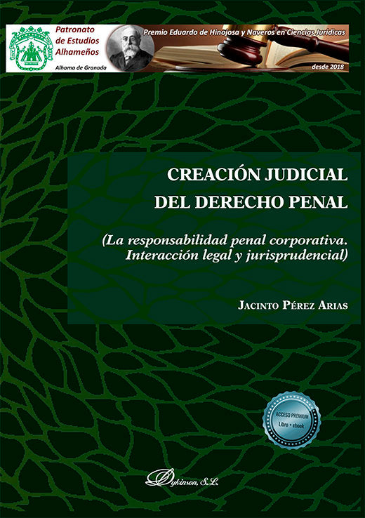 CREACION JUDICIAL DEL DERECHO PENAL, de PEREZ ARIAS, JACINTO | portada del libro