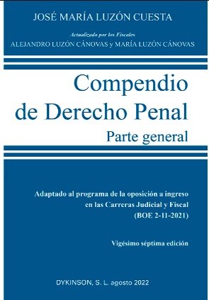 Compendio de Derecho Penal. Parte General, de LUZON CUESTA, JOSE MARIA | portada del libro