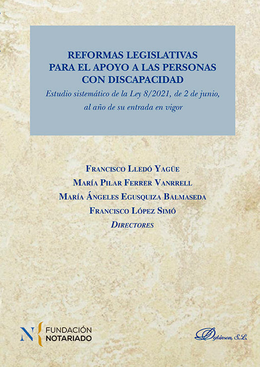 REFORMAS LEGISLATIVAS PARA EL APOYO A LAS PERSONAS CON DISCA | portada del libro