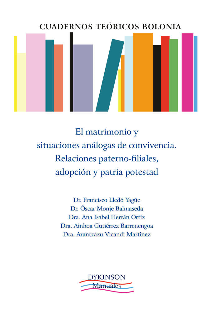 EL MATRIMONIO Y SITUACIONES ANALOGAS DE CONVIVENCIA. RELACIO, de LLEDO YAGÜE | portada del libro