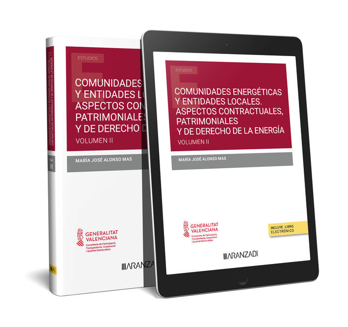COMUNIDADES ENERGETICAS Y ENTES LOCALES ASPECTOS CONTRACTUALES PATRIMO, de MARIA JOSE ALONSO MAS | portada del libro